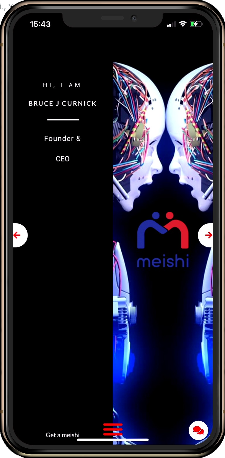 Screenshot of the Meishi business card for Adviceworx